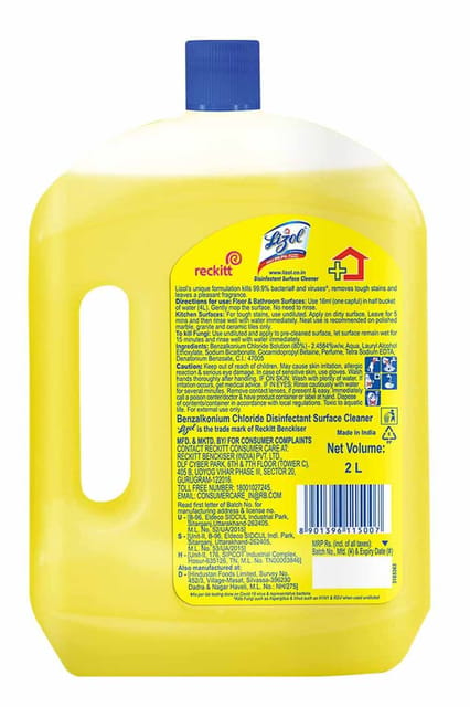 Lizol Surface Cleaner Citrus 2Litres