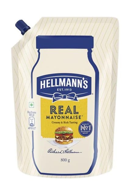 Hellmanns Real Mayonnaise Refill 800gm