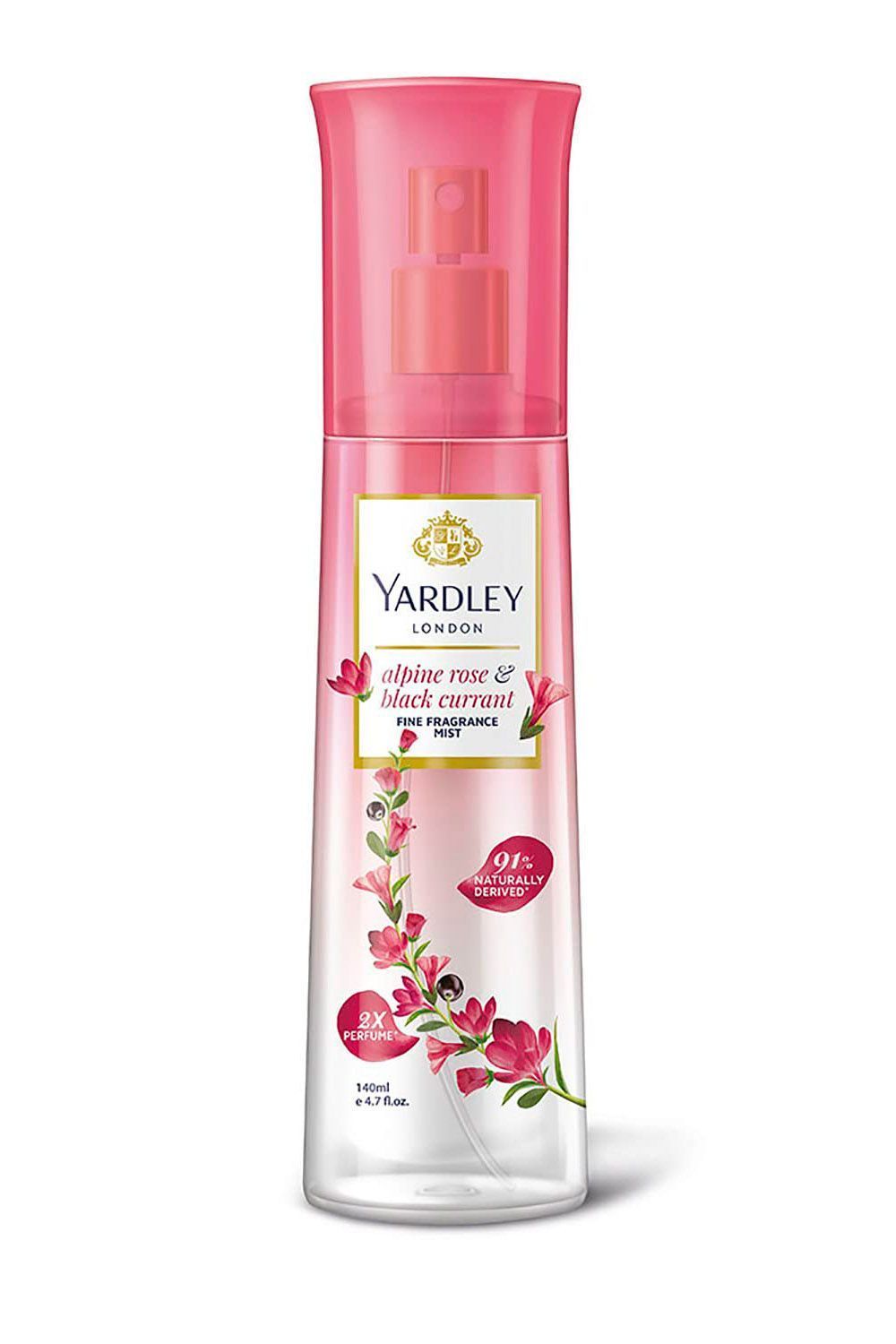 Yardley Alpine Rose Black Currant Mist Body Spray 140ml