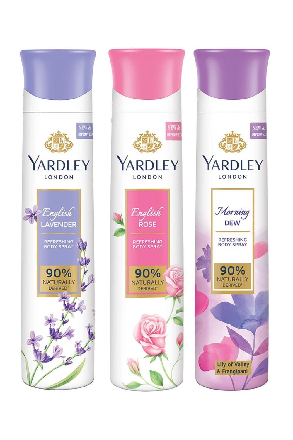 Yardley London Body Spray 3x150ml Buy 2 Get 1 Assorted