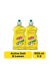 Giffy Lemon&Active Salt Dish Wash Gel 500ml Buy 1 Get 1