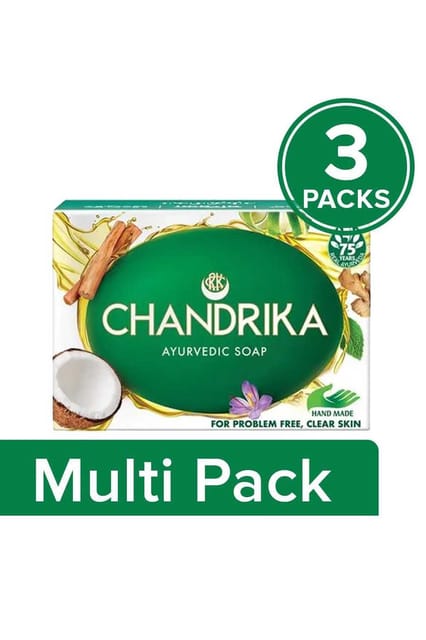 Chandrika Ayurvedic Soap 3x75g