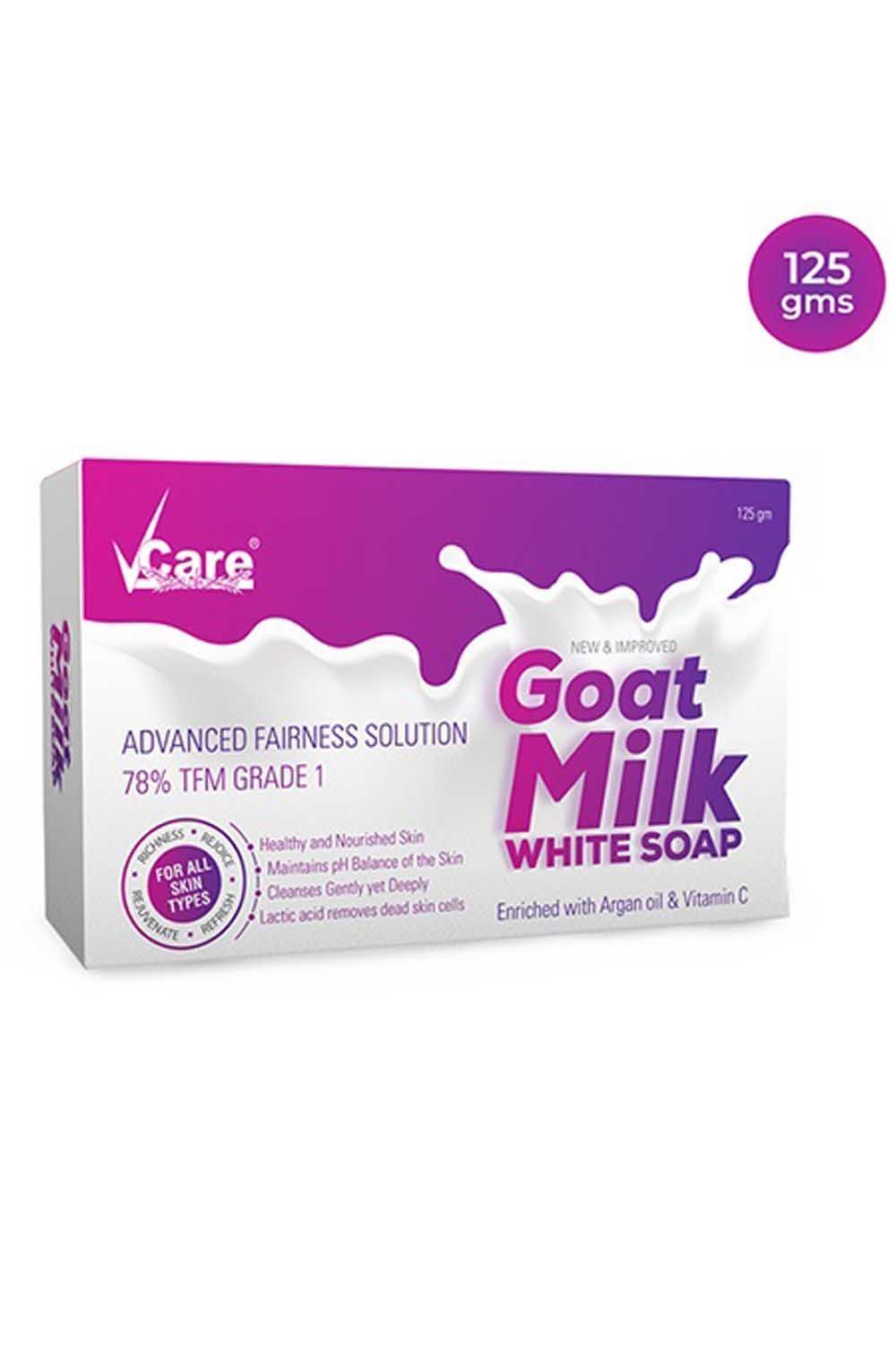 V Care Goat Milk White Soap 125gm