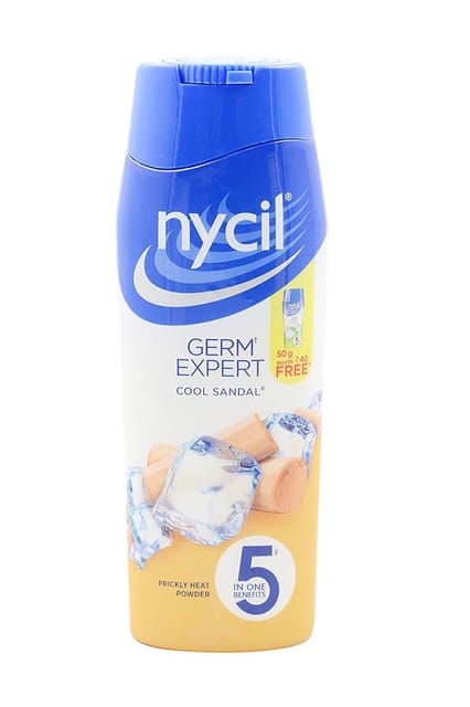 Nycil Germ Expert Cool Sandal Prickly Heat Powder 150gm