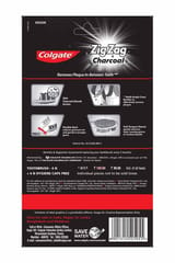 Colgate ToothBrush Zig Zag Charcoal Medium 4pcs