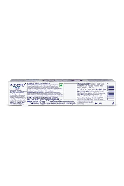 Sensodyne Rapid Relief Tooth Paste 80g