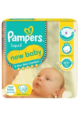 Pampers Active Baby New Born 72 Pads