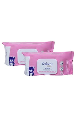 Softsens Baby Wipes 80's Buy 1 Get 1