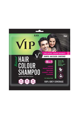 VIP Hair Color Shampoo 5in1 Black 20ml