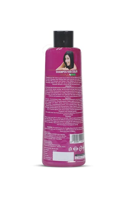 V Care Shampoo Hair Color Plus Black 180ml