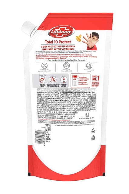 Lifebuoy Total 10 Hand Wash With Vitamins 750ml