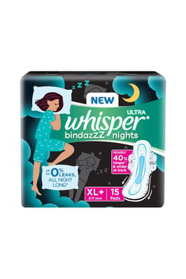 Whisper Bindazz Nights XL+15 Pads Buy2 Get1