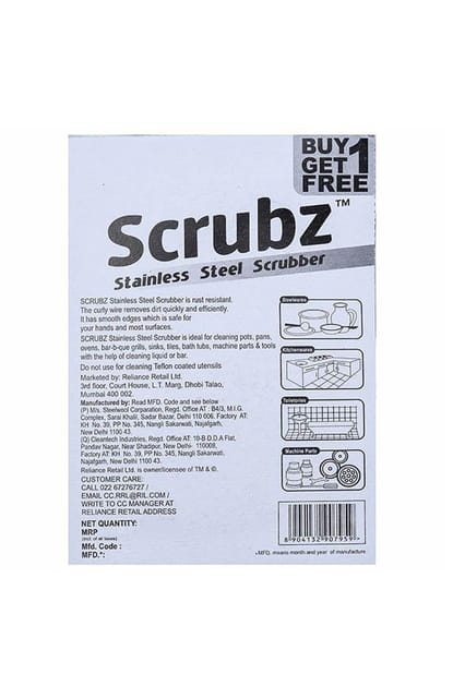 Good Home Steel Scrubber Buy1 Get1 Rs 15