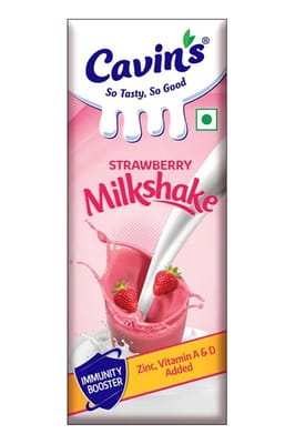 Cavins Milk Shake Strawberry 180ml