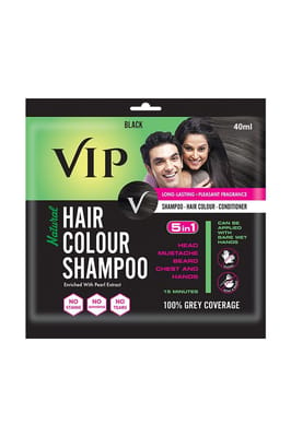 VIP Hair Color Shampoo 5in1 Black 40ml