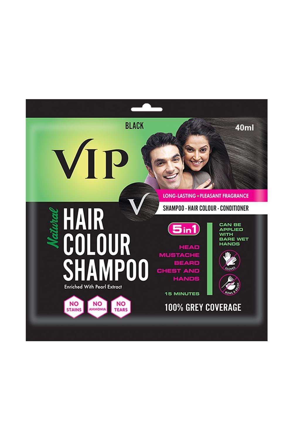 VIP Hair Color Shampoo 5in1 Black 40ml