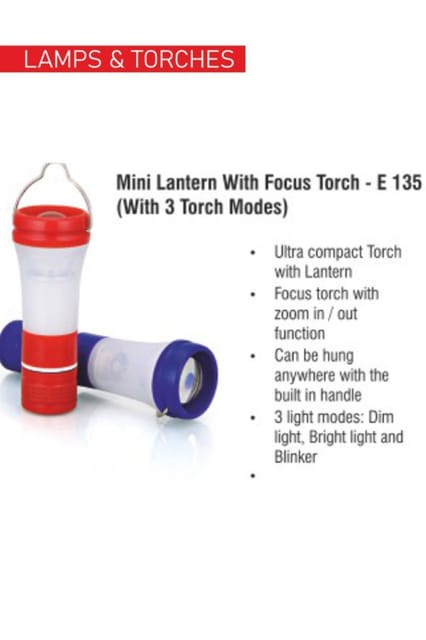 PUTHUSU MINI LANTERN WITH FOCUS TOURCH E 135