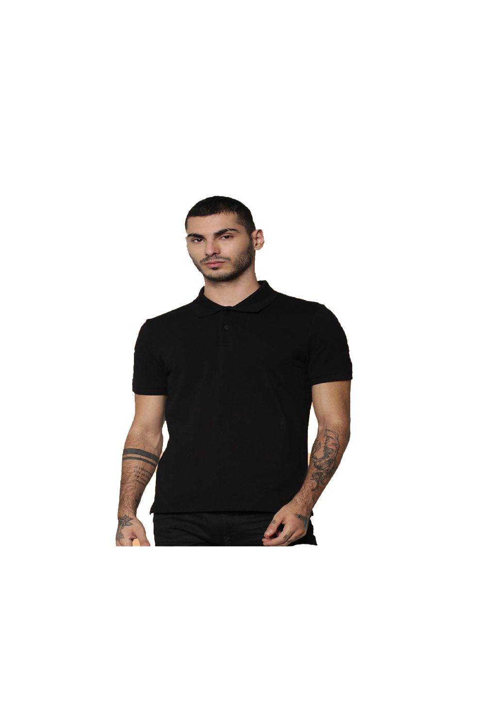 Jack&Jones Men's Solid Polo T-Shirt Black