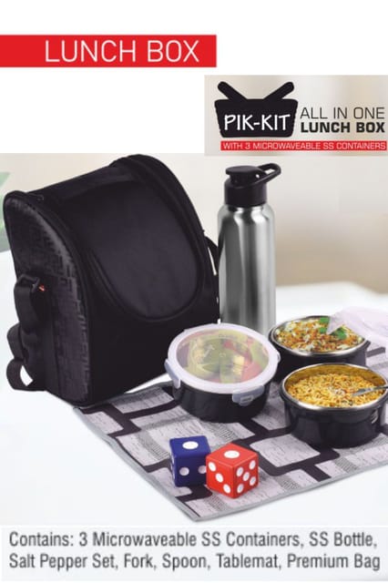 PUTHUSU LUNCH BOX WITH 3 MICROWAVE CONTAINERS H 245