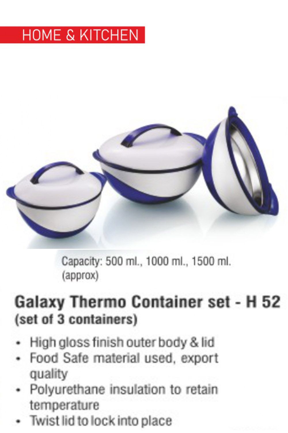 PUTHUSU GALAXY THERMO SET OF 3 CONTAINER 500ML+1000ML+1500ML H 52