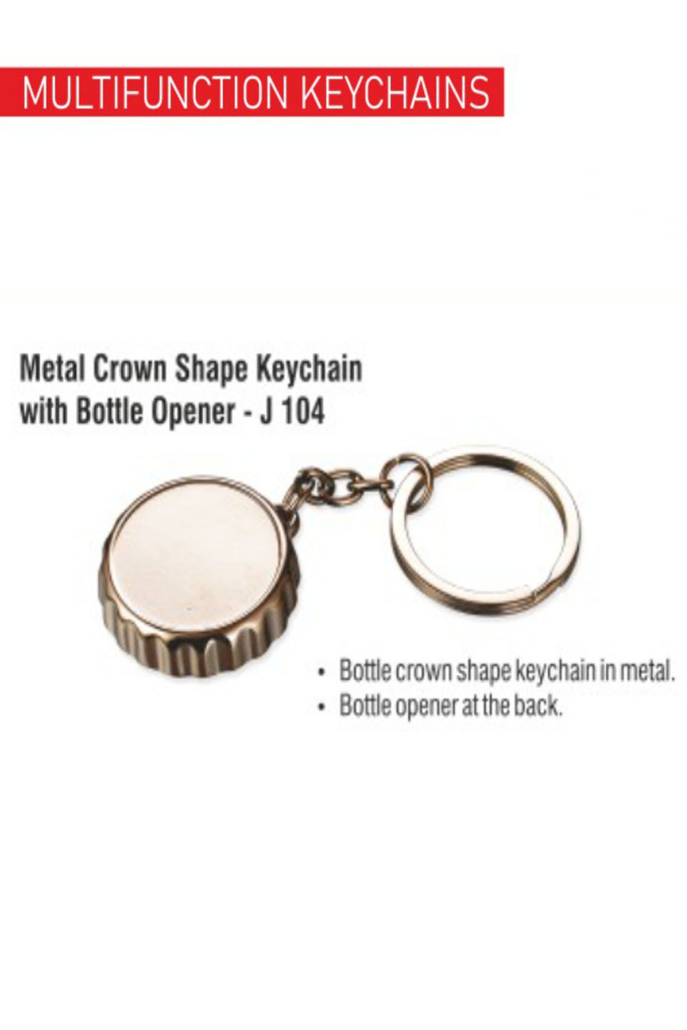 PUTHUSU METAL CROWN SHAPE KEYCHAIN J 104