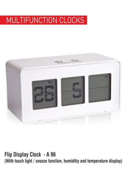 PUTHUSU FLIP DISPLAY CLOCK (WITH TOUCHJ LIGHT/SNOOZE FUNCTION AND TEMPRATURE DISPLAY) A 96