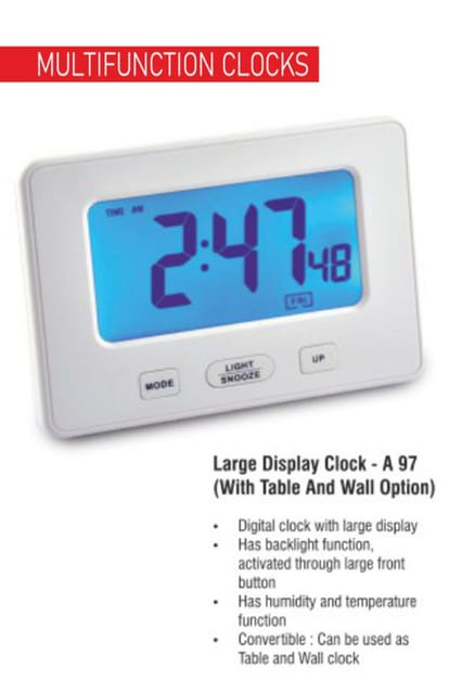 PUTHUSU LARGE DISPLAY CLOCK WITH TABLE AND WALL OPTION A 97