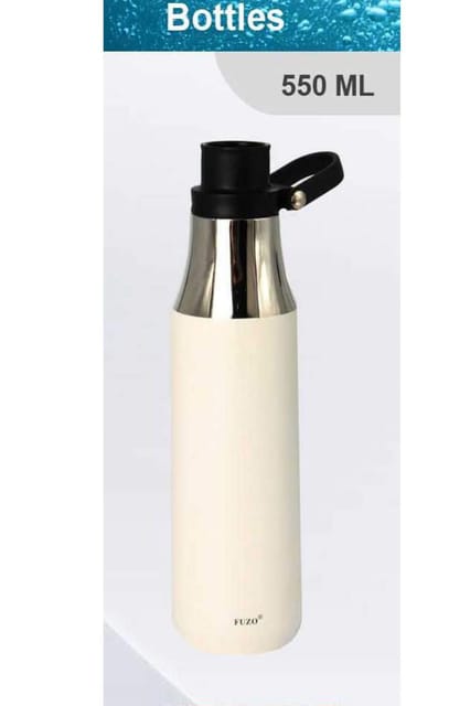 FUZO Double Wall Stainless steel Bottle multi purpose opening 550ml ARTR TGZ 459  BLACK