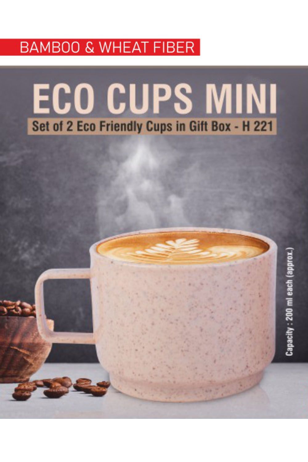 PUTHUSU BAMBOO ECO CUPS MINI 200 MLSET OF 2 CUP H 221