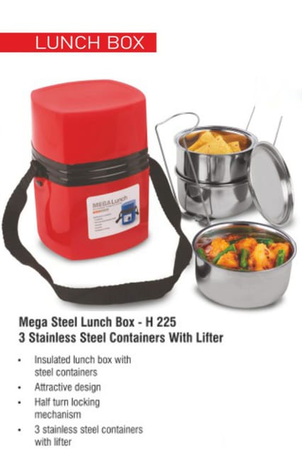 PUTHUSU LUNCH BOX STAINLESS STEEL WITH LIFTER H 225