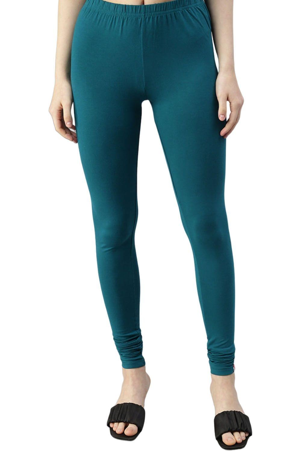 Royal Womens Cotton Lyra Leggins Peacock Green