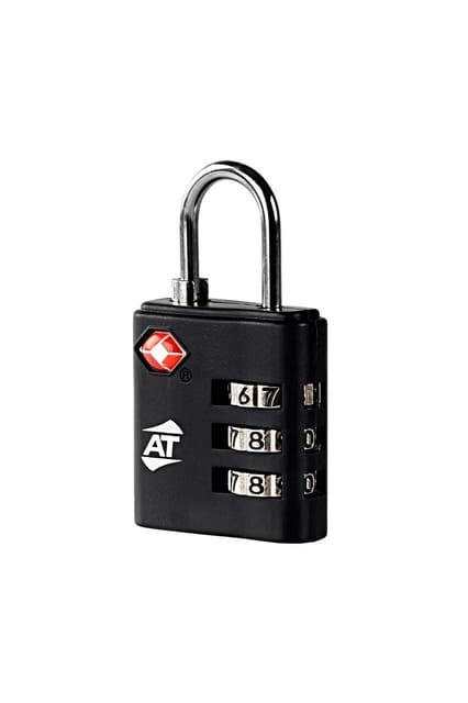 American Tourister 3-Dial Lock Black