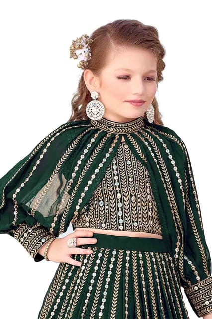 Anokkhi Girls Ethnic Wear Choli Green GY32325