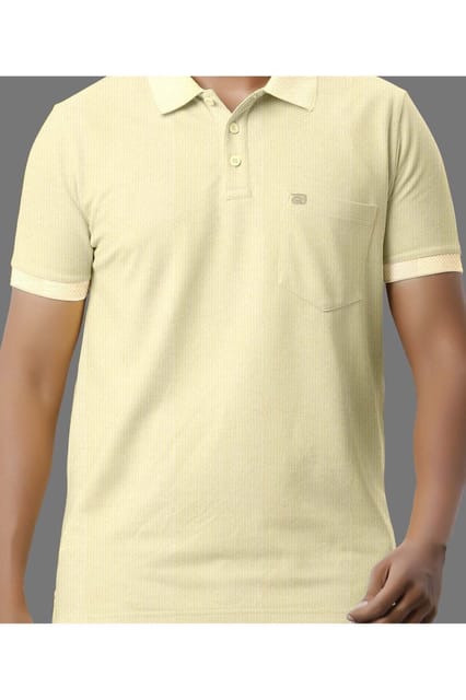 Ariser Mens Golf Polo Half Sleeve T-Shirt Light Beige 29001