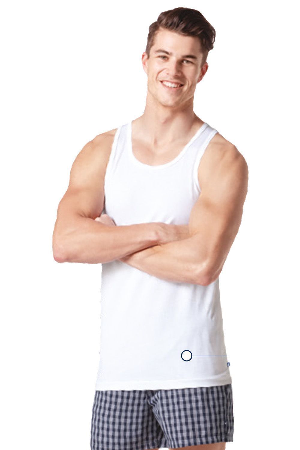 Jockey Modern Classic 2's Pack Vest White 8820