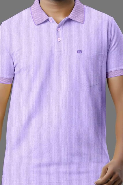 Ariser Mens Golf Polo Half Sleeve T-Shirt Lavender 29010