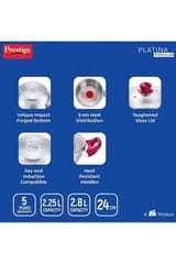 Prestige Platina Pop Kadai And Fry Pan 24cm 2pc Combo Pack 38070