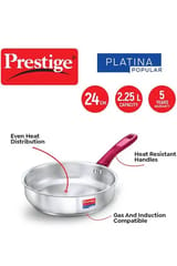 Prestige Platina Pop Kadai And Fry Pan 24cm 2pc Combo Pack 38070