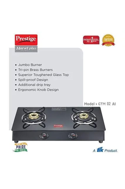 Prestige Marvel Plus Gas Table GTM02  2 BurnerGas Stove 40094