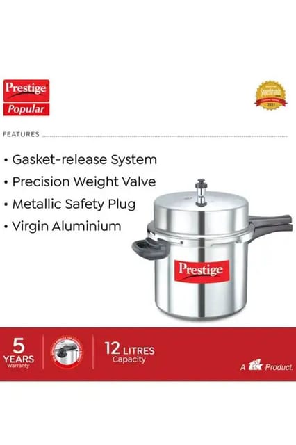 Prestige Popular Alu Pressure Cooker 12 Litre 10033