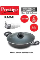 Prestige Omega Deluxe Granite Kadai 240mm 36310