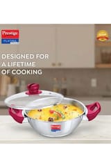 Prestige Platina Popular Ss Kadai With Lid 240mm Dia 2.8l 36886