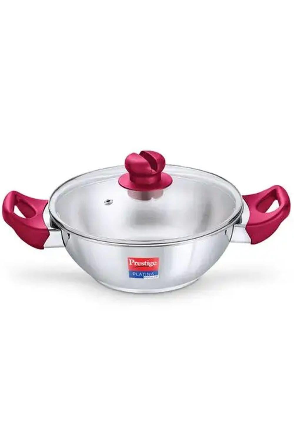 Prestige Platina Popular Ss Kadai With Lid 220mm Dia 2.25l 36885