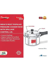 Prestige Popular Svachh Aluminium Pressure Cooker 1.5l 10162