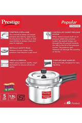 Prestige Popular Svachh Aluminium Pressure Cooker 1.5l 10162