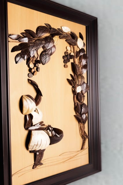 Coconut Flowering Coconut Shell Wall Hanging Coex Cosh0000016