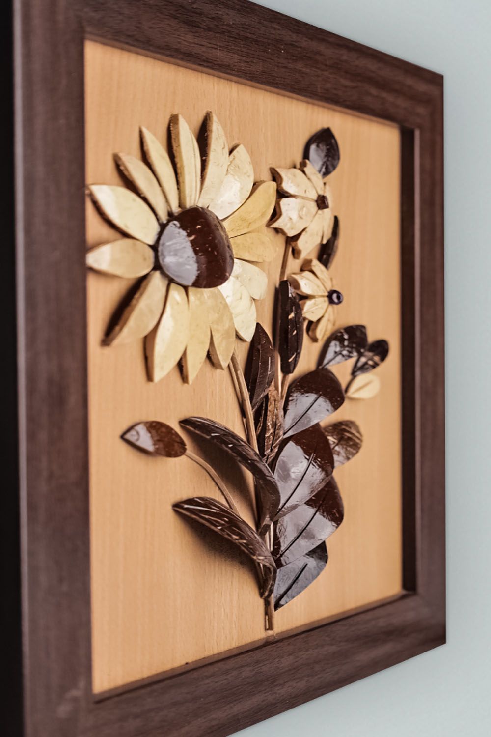 Coconut Sun Flower Coconut Shell Wall Hanging Coex Cosh0000013