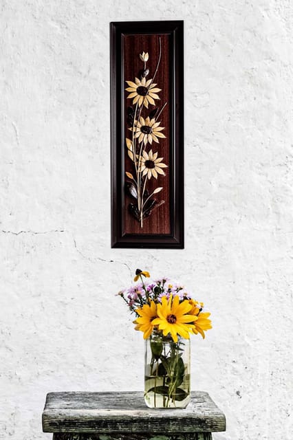 Coconut Sun Flower Coconutshell Wall Hanging Coex Cosh000007