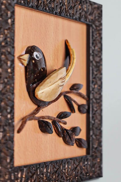 Coconut Bird Coconut Shell Wall Hanging Coex Cosh000003