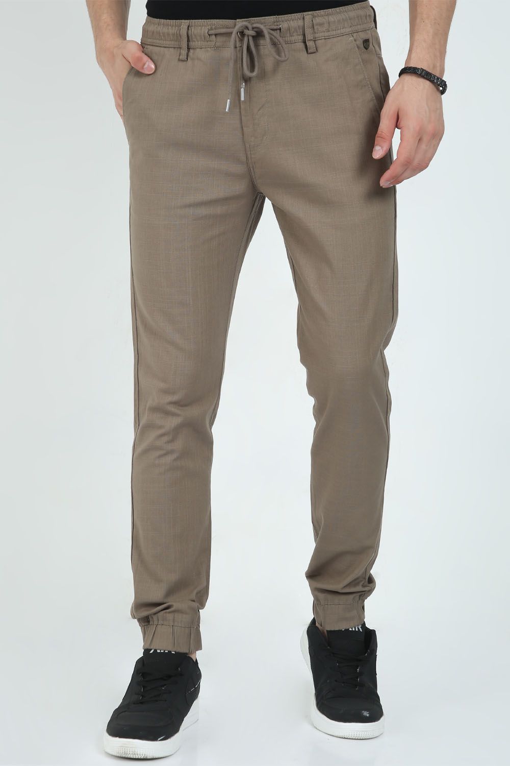 French America Light Brown Trouser with Drawstring FATR1182